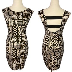 Alt B Black And Tan Bodycon Dress Size Small